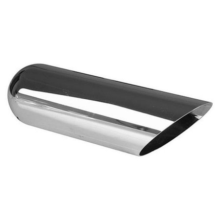 AP EXHAUST PRODUCTS AP Exhaust Products APEXAC31212 12 in. Stainless Steel Round 45 Degree Angle Cut Weld-On Chrome Exhaust Tip APEXAC31212